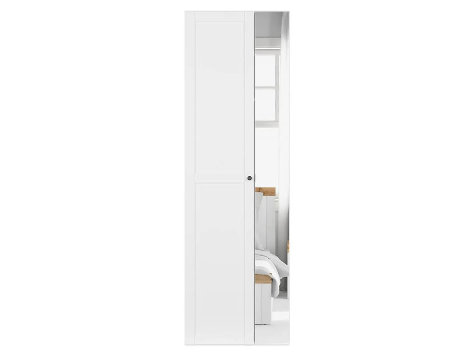 Szafa dwudrzwiowa Flex 75 cm z lustrem biała