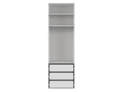 Szafa dwudrzwiowa Flex 75 cm z lustrem biała