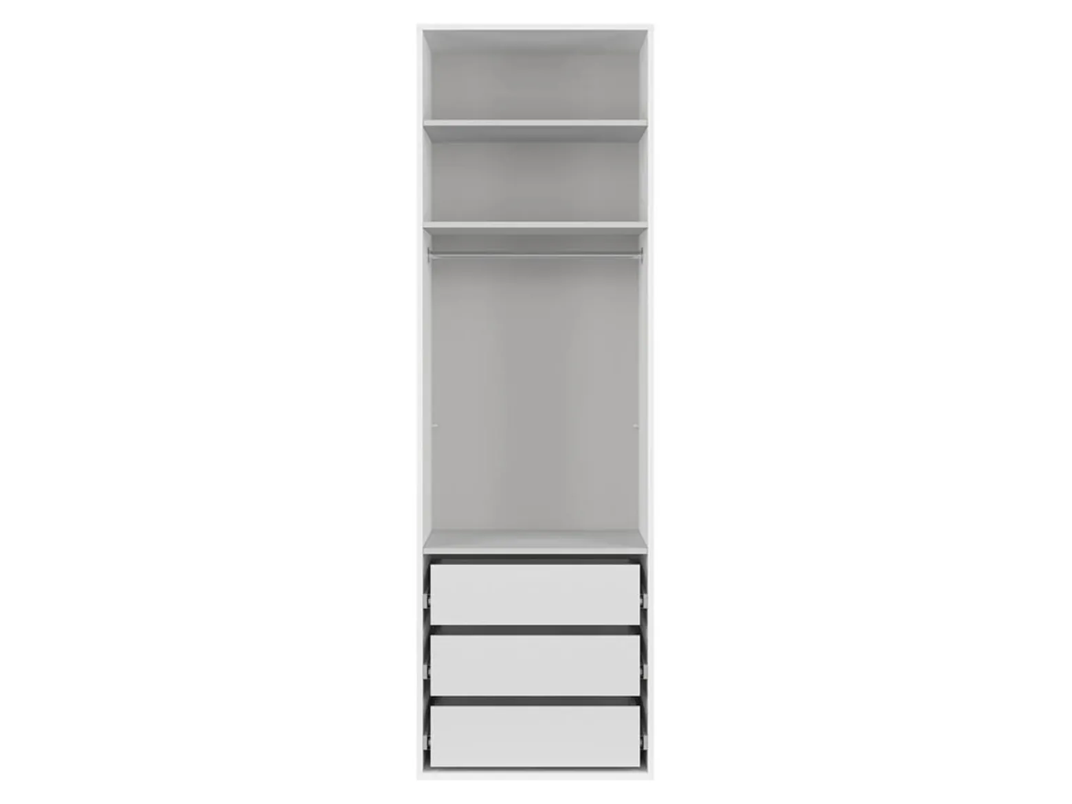 Szafa dwudrzwiowa Flex 75 cm z lustrem biała