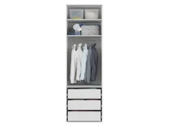 Szafa dwudrzwiowa Flex 75 cm z lustrem biała