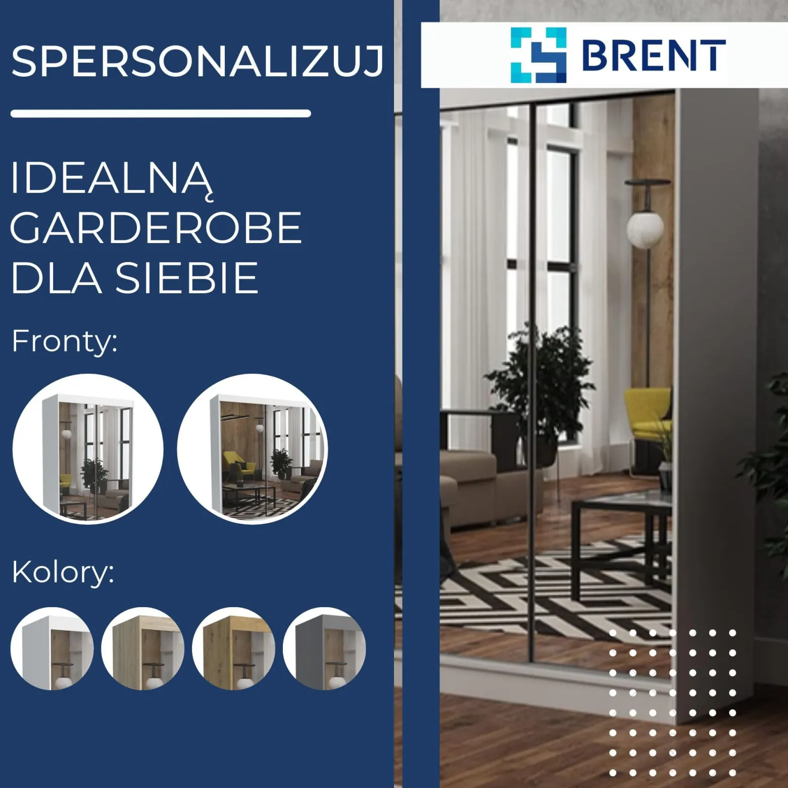 Szafa garderoba przesuwna BRENT 180 JOHN ARTISAN