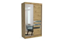 Szafa garderoba przesuwna BRENT 100 cm HENRY ARTISAN