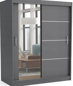 Szafa garderoba przesuwna WINDSOR 160 cm TOMY ANTRACYT