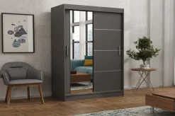 Szafa garderoba przesuwna WINDSOR 160 cm TOMY ANTRACYT