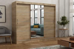 Szafa garderoba przesuwna WINDSOR 240 cm TOMY SONOMA
