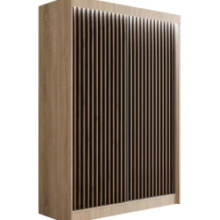 Szafa LED z drzwiami przesuwnymi i lamelami VILANv2 150 x 215 cm