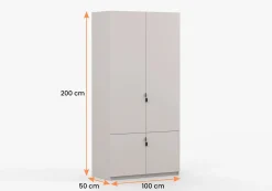 Szafa Mezzo 2D2S 100 cm Kaszmir/Kaszmir