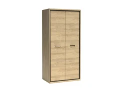Szafa MILAN 2D 92 cm Natural Hikora / Czarny