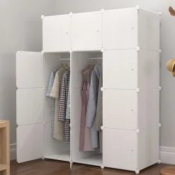 Szafa modułowa biała praktyczna organizer na ubrania XL