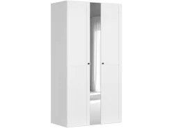 Szafa modułowa Flex 125 cm z drzwiami i lustrem biała