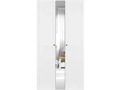 Szafa modułowa Flex 125 cm z drzwiami i lustrem biała