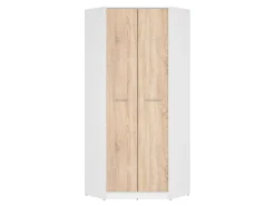 Szafa narożna Nepo Plus 80x80 cm biały/dąb sonoma