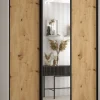 Szafa przesuwna 45 Cannes 3 150 biały+artisan+czarny