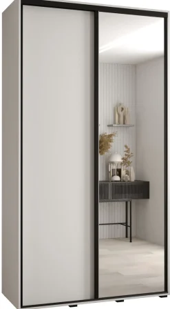 Szafa przesuwna 45 Cannes 3 140 biały+biały+czarny