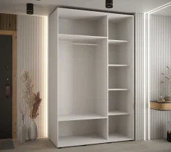 Szafa przesuwna 60 Cannes 5 150 biały+biały+srebrny
