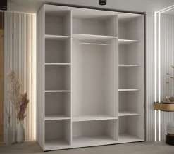 Szafa przesuwna 60 Cannes 5 200 biały+biały+srebrny