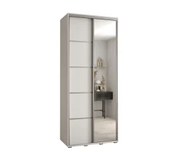Szafa przesuwna 60 Cannes 5 110 biały+biały+srebrny
