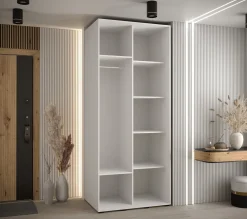 Szafa przesuwna 60 Cannes 5 110 biały+biały+srebrny