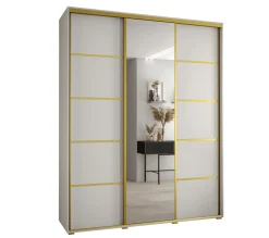 Szafa przesuwna 60 Cannes 5 190 biały+biały+złoty