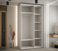 Szafa przesuwna 60 Cannes 3 140 biały+czarny+srebrny