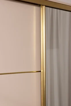 Szafa przesuwna 250 cm GOLD NEW MAX wysoka biała szafa do sypialni