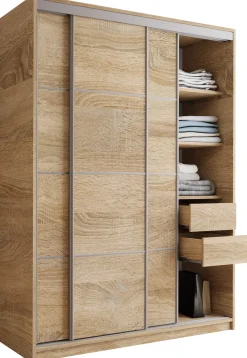 Szafa przesuwna 150 cm TOP dąb sonoma