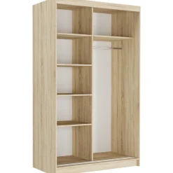 Szafa przesuwna 120 cm z 2 lustrami 2-drzwi FRAMIRE Vega II sonoma