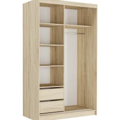 Szafa przesuwna 120 cm z 2 lustrami 2-drzwi FRAMIRE Vega II sonoma