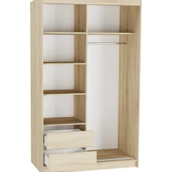 Szafa przesuwna 120 cm z 2 lustrami 2-drzwi FRAMIRE Vega II sonoma