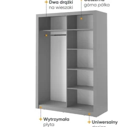 Szafa przesuwna ERTA 3 szara