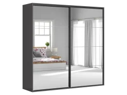 Szafa przesuwna Flex 240 cm z lustrem grafit