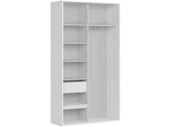 Szafa przesuwna Flex 120 cm z lustrem biały połysk