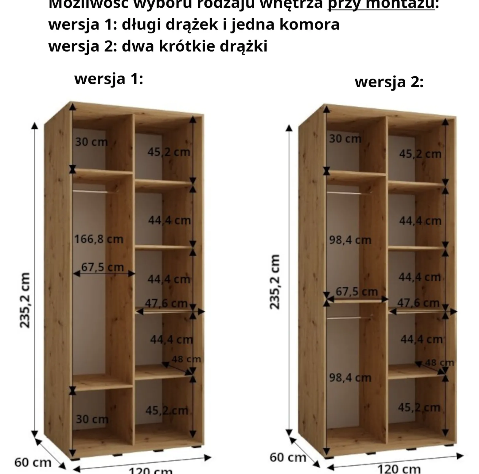 Szafa przesuwna Garderoba LANKO 1 120 gł. 60 czarny/czarny