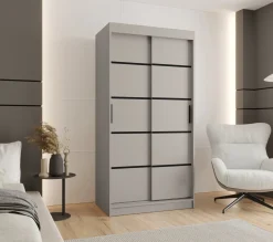 Szafa przesuwna Garderoba RUBINO V1 100 kaszmir