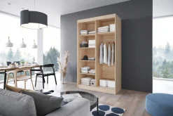 Szafa przesuwna LOKO3 dąb sonoma z lustrami 120 cm