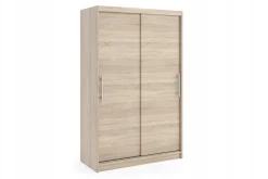 Szafa przesuwna NIKO 120cm sonoma + srebrne dodatki