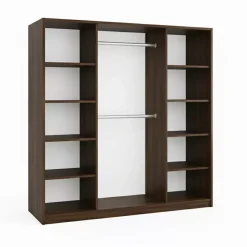 Szafa przesuwna RIO-3 180cm DĄB OKAPI/CZARNY