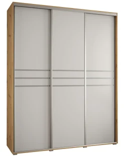 Szafa przesuwna 45 wysoka Davos 10 200 artisan+biały+srebrny