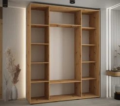 Szafa przesuwna 45 wysoka Davos 10 200 artisan+biały+srebrny