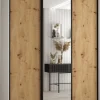 Szafa przesuwna 60 wysoka Davos 3 180 biały+artisan+czarny