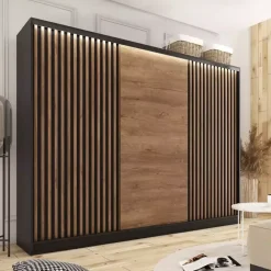 Szafa przesuwna z lamelami 250 cm LOFT lefkas
