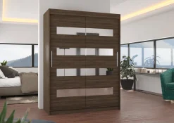 Szafa przesuwna z lustrem BALTIC 150 Choco