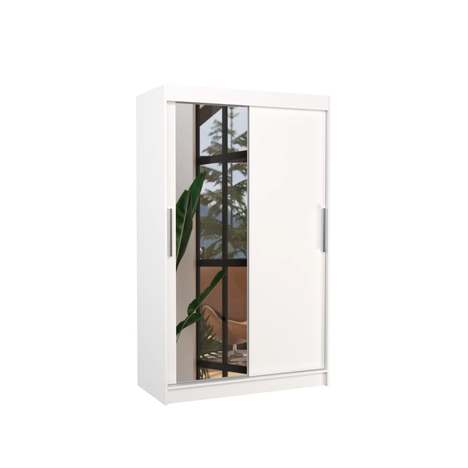 Szafa przesuwna z lustrem BARIO 120 White