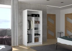 Szafa przesuwna z lustrem BAROS 100 White