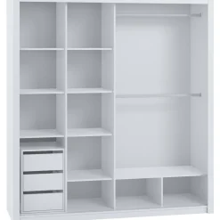 Szafa przesuwna z lustrem 220 BOSCO BO11 dąb artisan