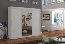 Szafa przesuwna z lustrem DENIS 250 White