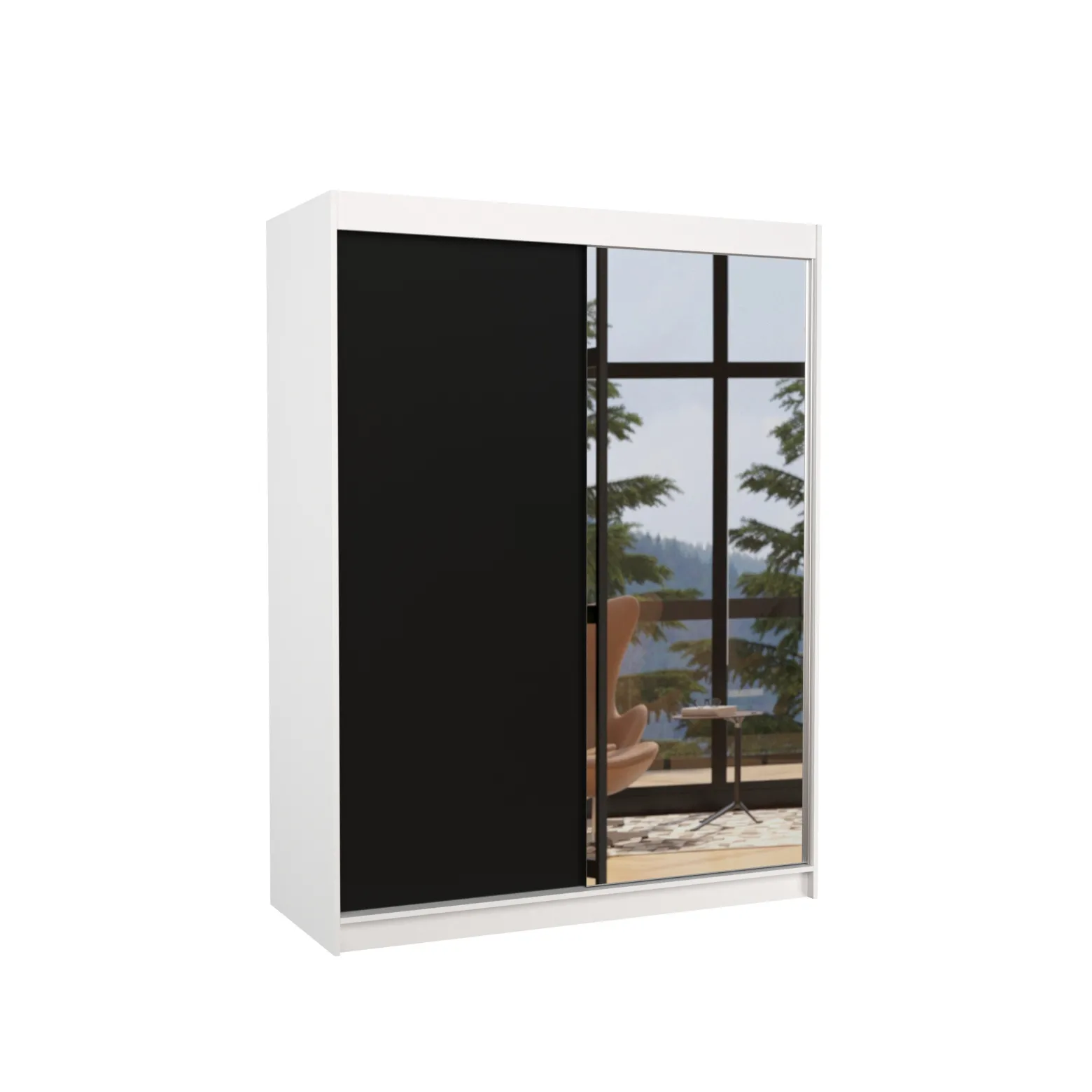 Szafa przesuwna z lustrem JORDI 150 White