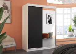 Szafa przesuwna z lustrem JORDI 150 White