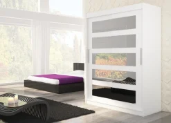 Szafa przesuwna z lustrem MURANI 150 White
