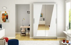 Szafa przesuwna z lustrem TEXAS 120 White